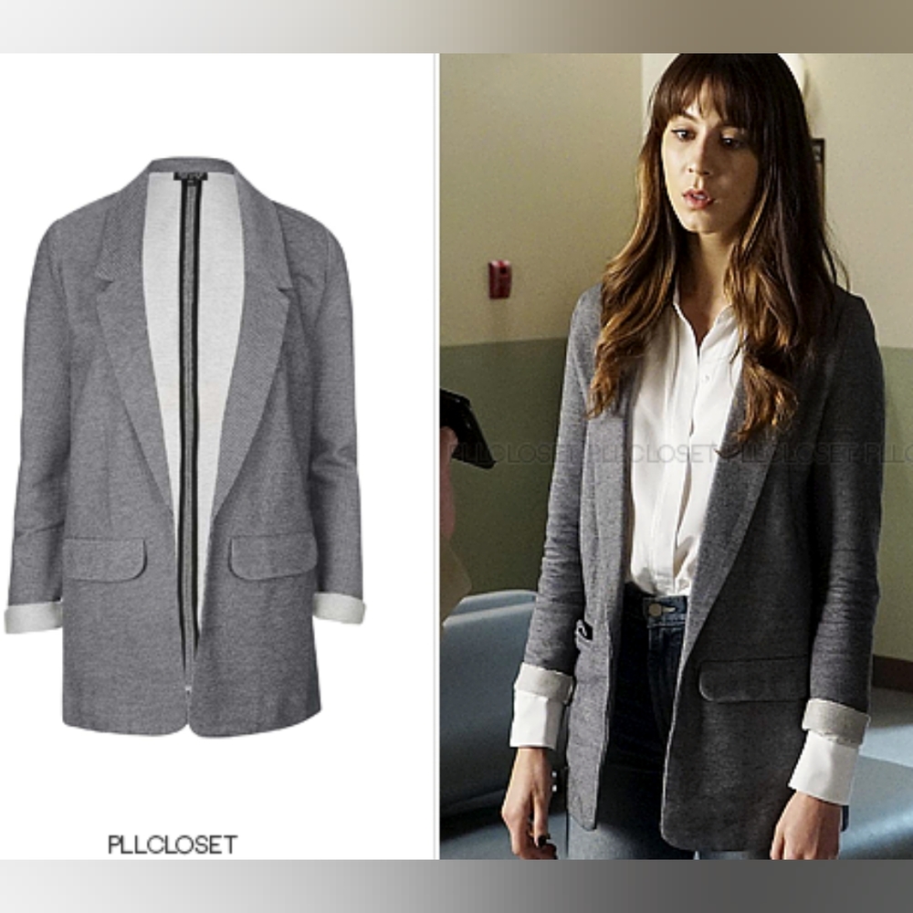 Grey Topshop Jersey Blazer Women's Size 8 US